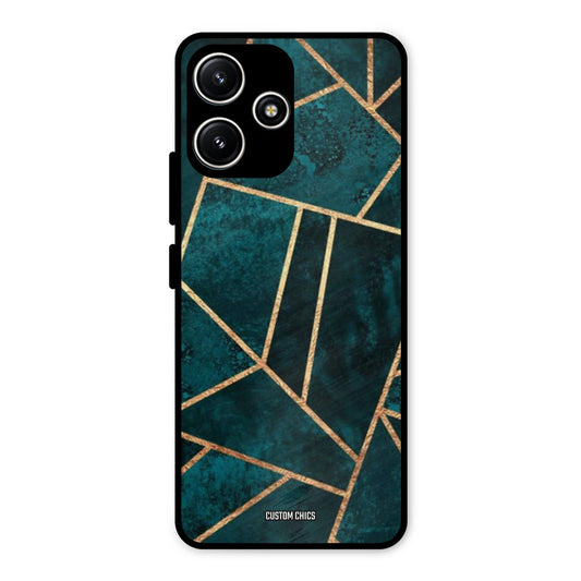 Green Gold Angle Redmi 12 5G Mobile Back Cover - Aesthetic PrintShield Case