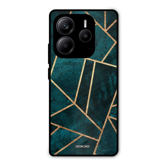 Green Gold Angle Redmi Note 14 Mobile Back Cover - Aesthetic PrintShield Case