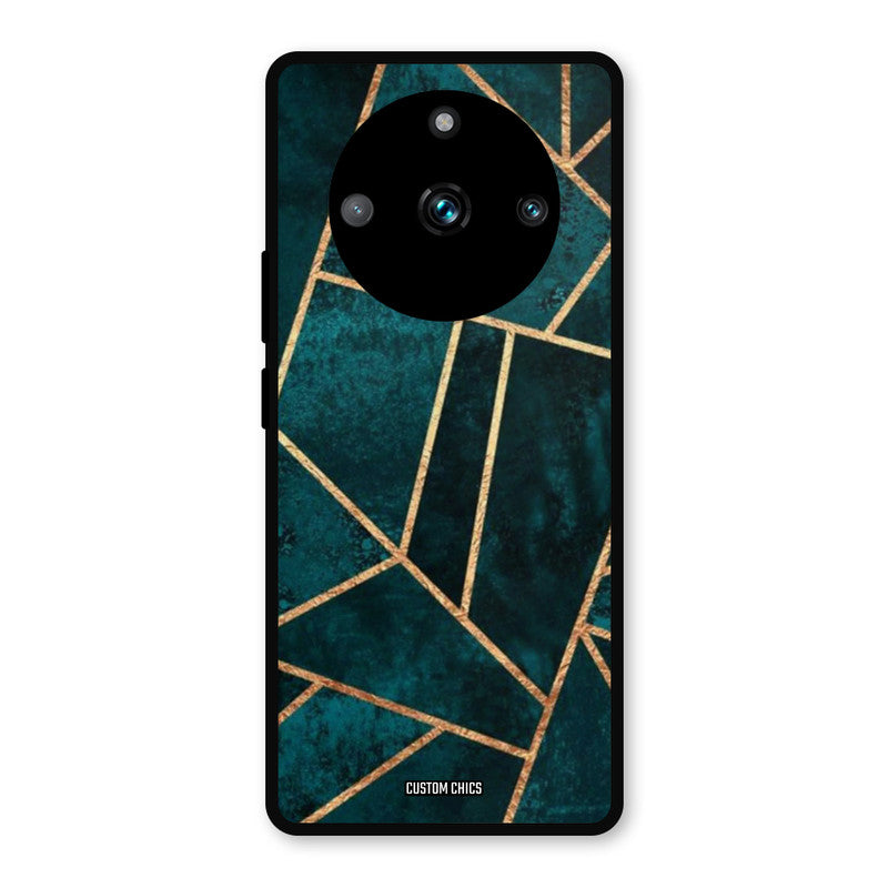 Green Gold Angle Realme 11 Pro Mobile Back Cover - Aesthetic PrintShield Case