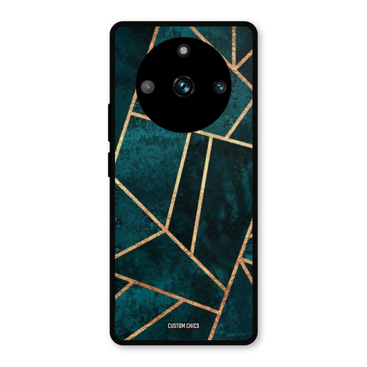 Green Gold Angle Realme 11 Pro Mobile Back Cover - Aesthetic PrintShield Case