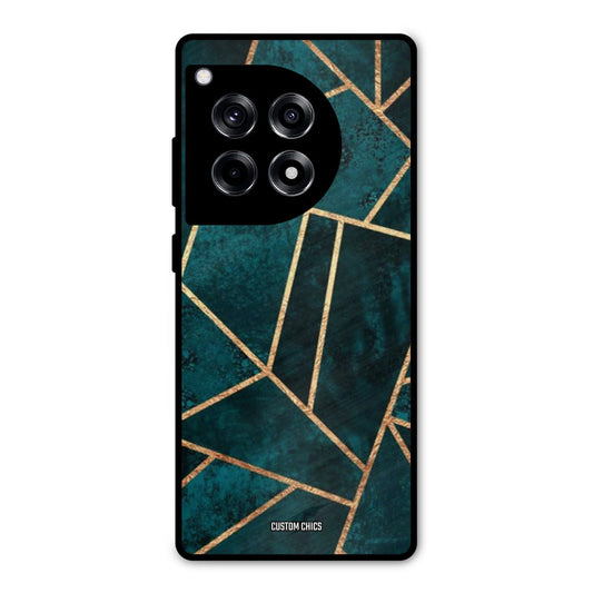 Green Gold Angle OnePlus 12R Mobile Back Cover - Aesthetic PrintShield Case