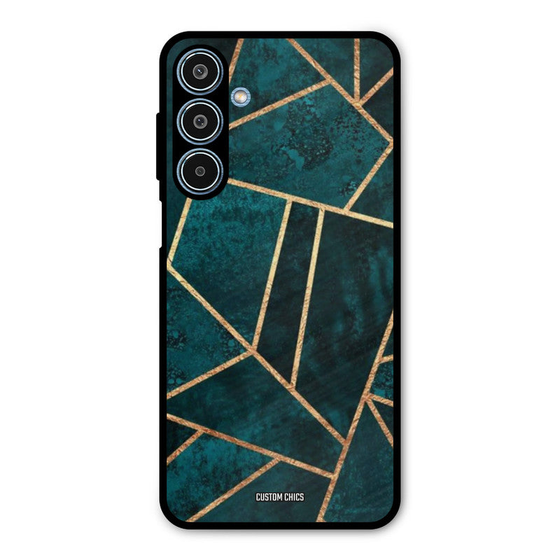 Green Gold Angle Samsung Galaxy M35 5G Mobile Back Cover - Aesthetic PrintShield Case