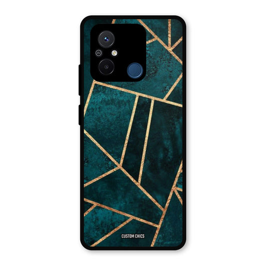 Green Gold Angle Redmi 12c Mobile Back Cover - Aesthetic PrintShield Case