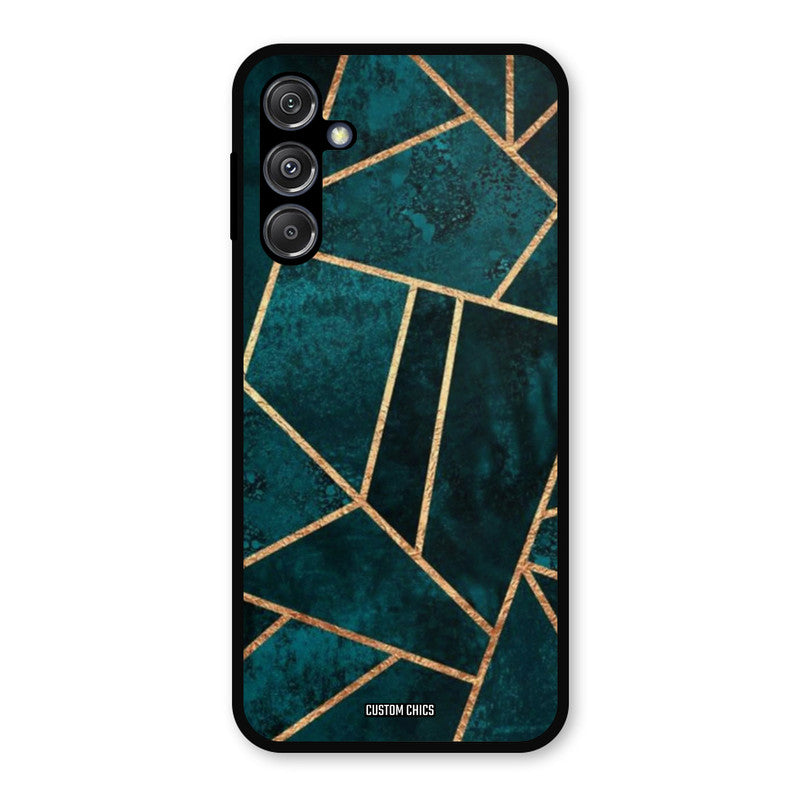 Green Gold Angle Samsung Galaxy M34 5G Mobile Back Cover - Aesthetic PrintShield Case