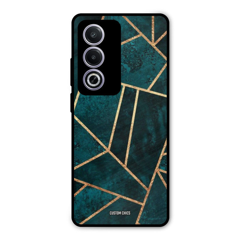 Green Gold Angle Oppo K12x Mobile Back Cover - Aesthetic PrintShield Case
