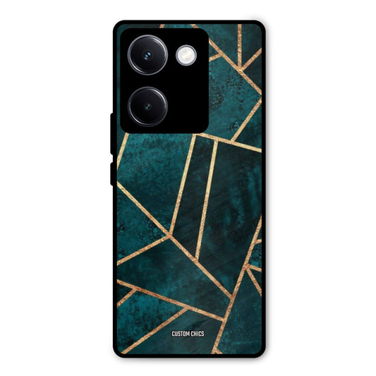 Green Gold Angle Vivo Y300 Plus Mobile Back Cover - Aesthetic PrintShield Case
