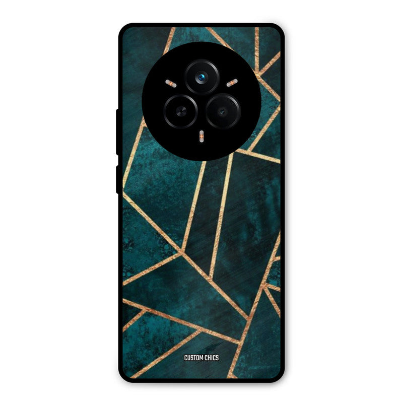 Green Gold Angle Realme 14 Pro Plus Mobile Back Cover - Aesthetic PrintShield Case