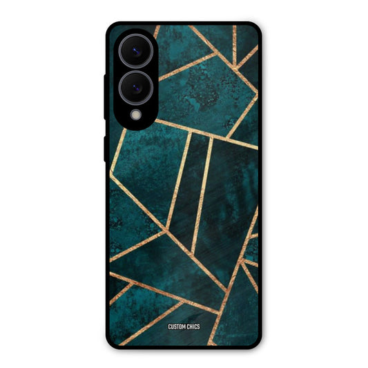 Green Gold Angle Samsung Galaxy S25 Edge Mobile Back Cover - Aesthetic PrintShield Case