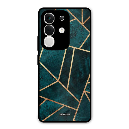 Green Gold Angle Vivo T4x Mobile Back Cover - Aesthetic PrintShield Case
