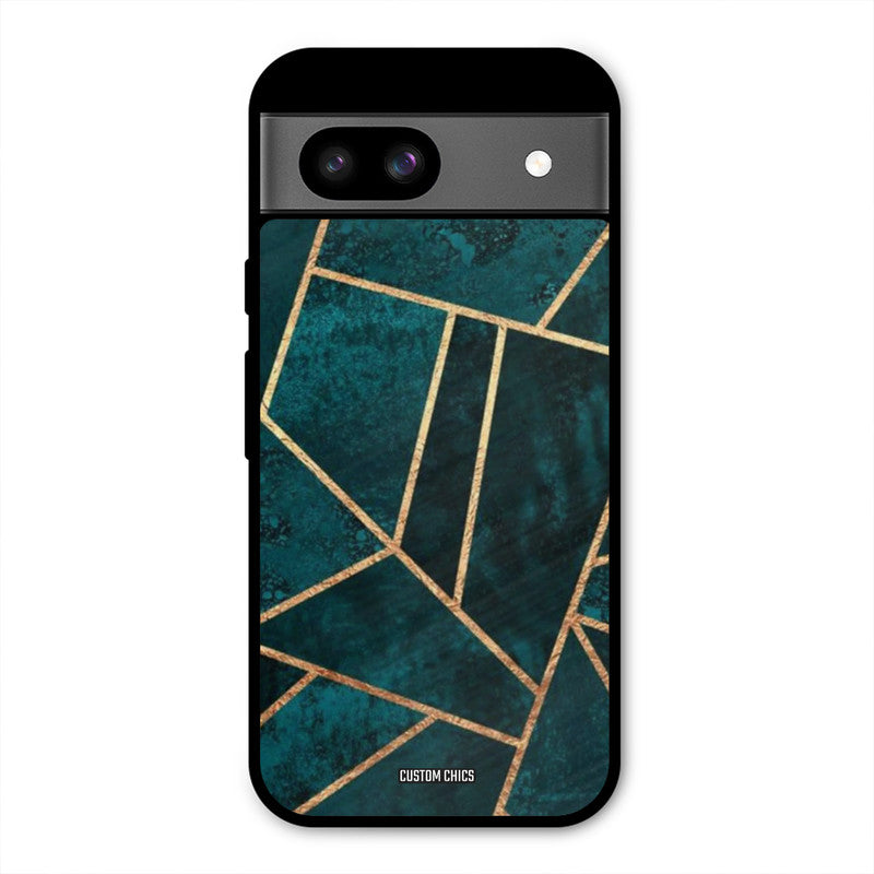 Green Gold Angle Google Pixel 8a Mobile Back Cover - Aesthetic PrintShield Case