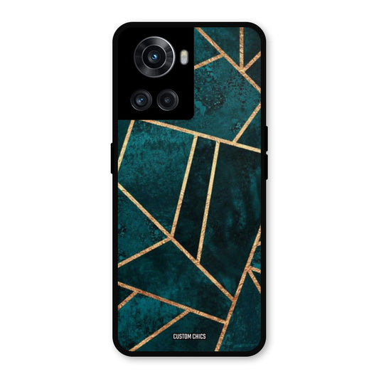 Green Gold Angle OnePlus 10R Mobile Back Cover - Aesthetic PrintShield Case