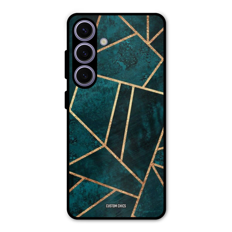 Green Gold Angle Samsung Galaxy S24 Mobile Back Cover - Aesthetic PrintShield Case