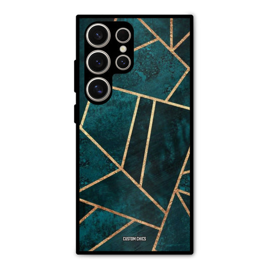 Green Gold Angle Samsung Galaxy S24 Ultra Mobile Back Cover - Aesthetic PrintShield Case