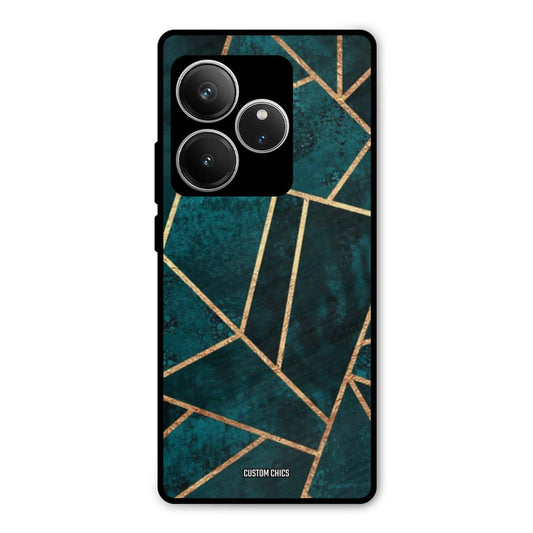 Green Gold Angle Realme GT 6 Mobile Back Cover - Aesthetic PrintShield Case