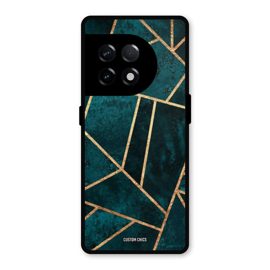 Green Gold Angle OnePlus 11R Mobile Back Cover - Aesthetic PrintShield Case