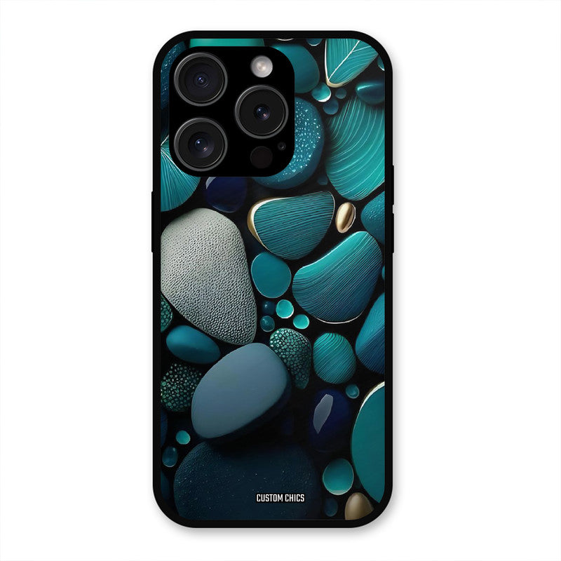 Green Stones iPhone 15 Pro Max Mobile Back Cover - Aesthetic PrintShield Case