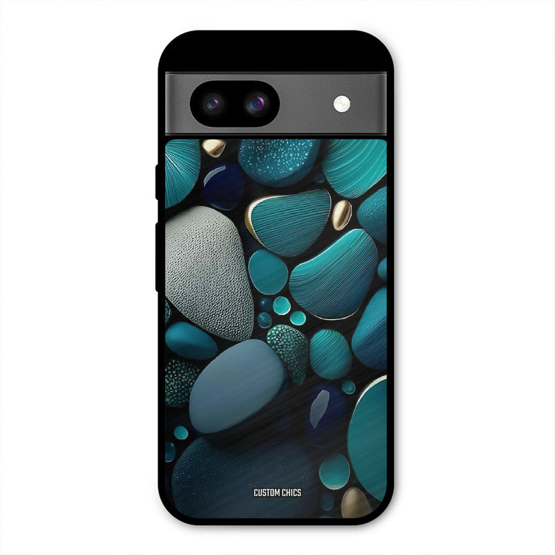 Green Stones Google Pixel 8a Mobile Back Cover - Aesthetic PrintShield Case