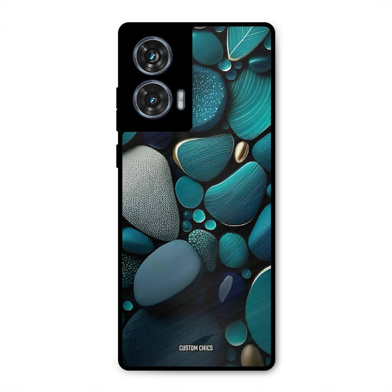 Green Stones Moto G96 Mobile Back Cover - Aesthetic PrintShield Case