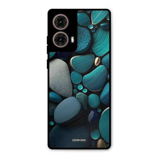 Green Stones Moto G85 Mobile Back Cover - Aesthetic PrintShield Case