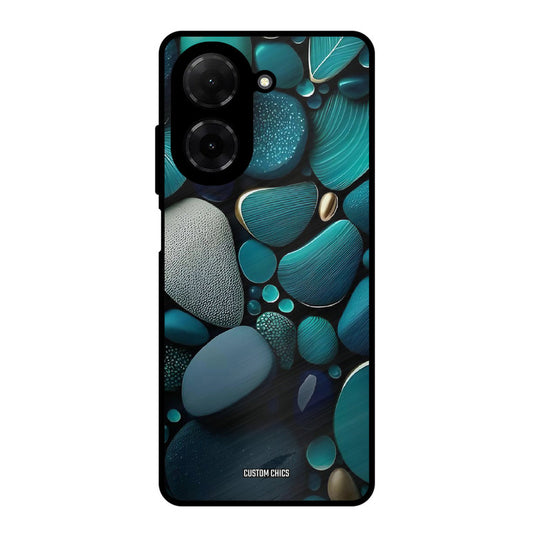 Green Stones Poco C71 Mobile Back Cover - Aesthetic PrintShield Case