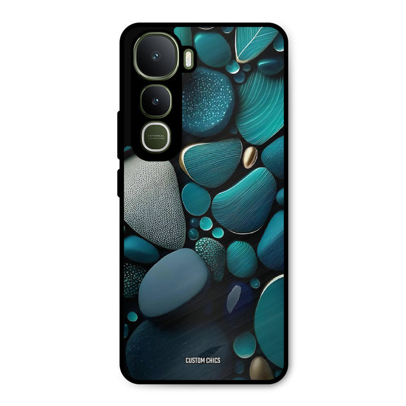 Green Stones Vivo Y400 Mobile Back Cover - Aesthetic PrintShield Case