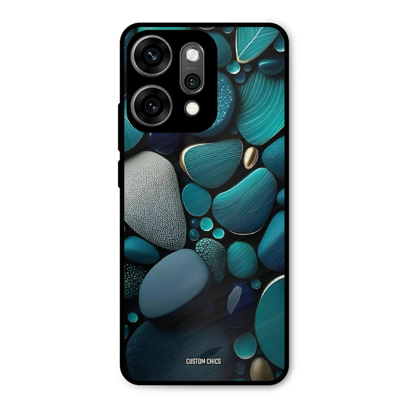 Green Stones Oppo Reno 14 Pro Mobile Back Cover - Aesthetic PrintShield Case