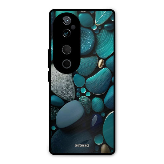 Green Stones Vivo V40 Mobile Back Cover - Aesthetic PrintShield Case