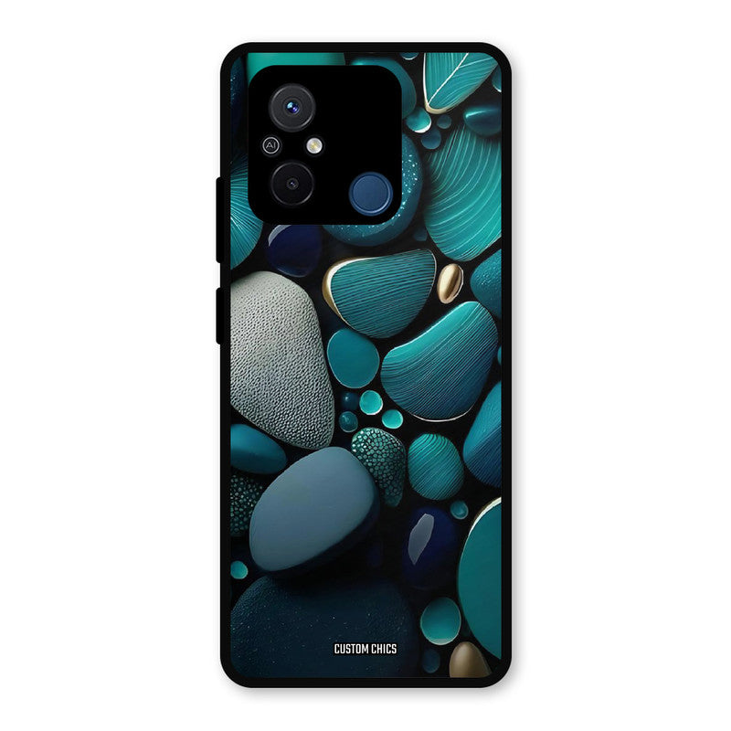 Green Stones Redmi 12c Mobile Back Cover - Aesthetic PrintShield Case