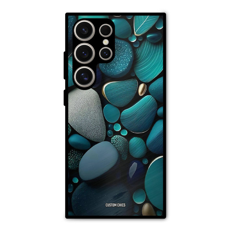 Green Stones Samsung Galaxy S24 Ultra Mobile Back Cover - Aesthetic PrintShield Case