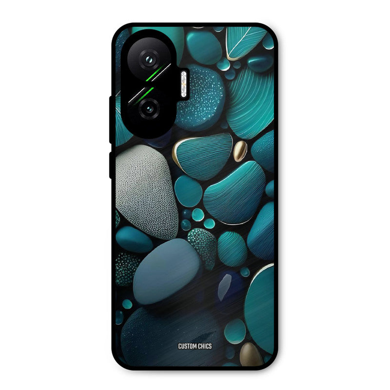 Green Stones Poco F7 5G Mobile Back Cover - Aesthetic PrintShield Case