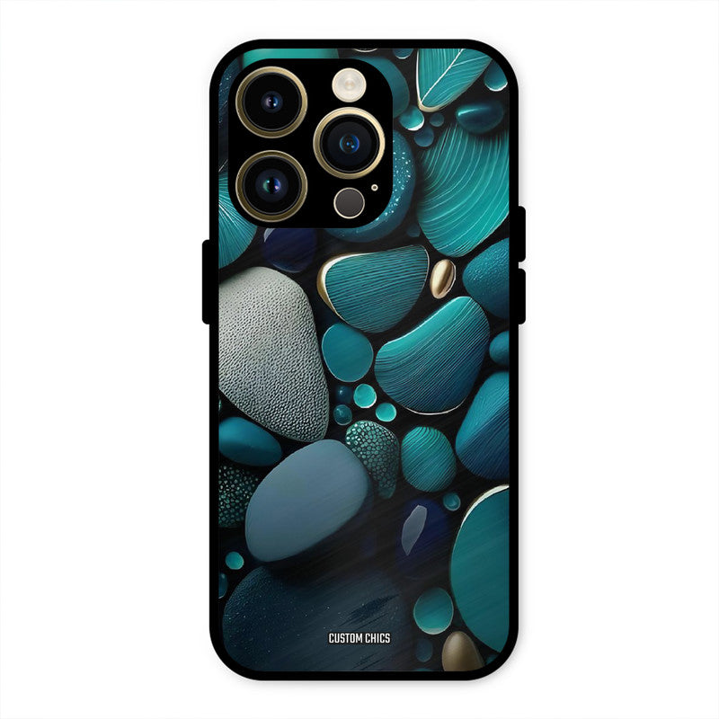 Green Stones iPhone 14 Pro Max Mobile Back Cover - Aesthetic PrintShield Case