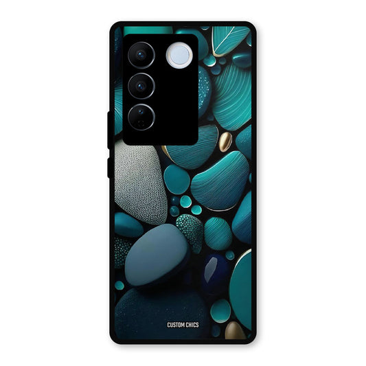 Green Stones Vivo V27 Pro Mobile Back Cover - Aesthetic PrintShield Case