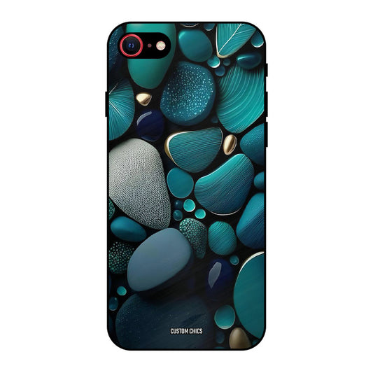 Green Stones iPhone SE 2020 Mobile Back Cover - Aesthetic PrintShield Case