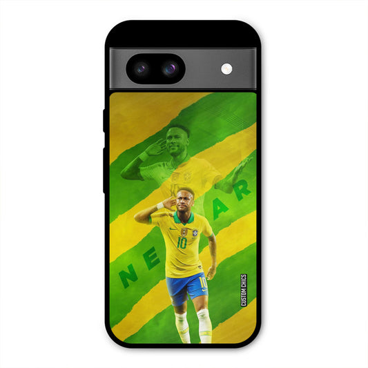 Green Yellow Neymar Google Pixel 8a Mobile Back Cover - Sports PrintShield Case