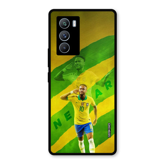 Green Yellow Neymar iQOO 9SE Mobile Back Cover - Sports PrintShield Case