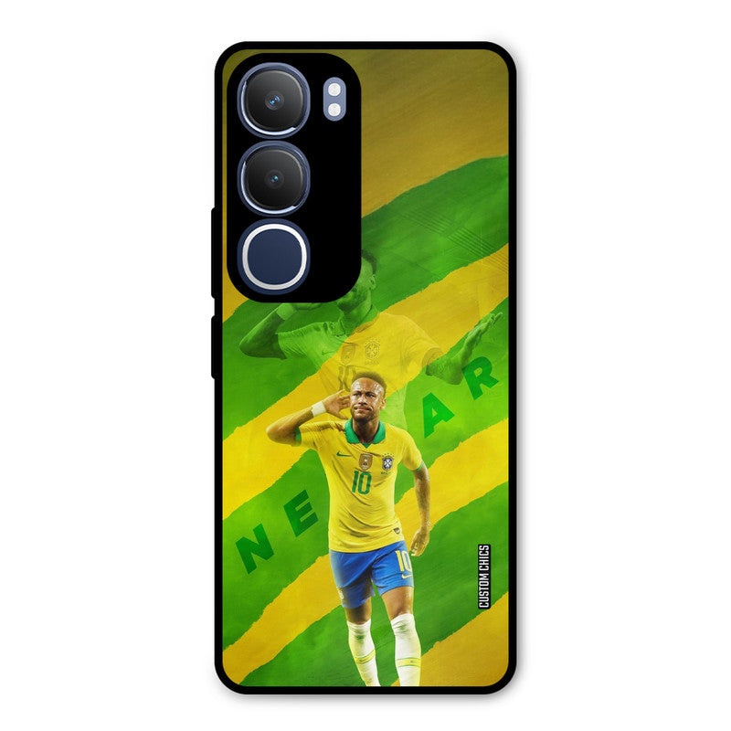 Green Yellow Neymar Vivo Y29 Mobile Back Cover - Sports PrintShield Case