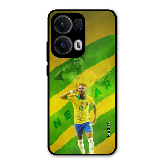 Green Yellow Neymar Oppo Reno 13 Pro 5G Mobile Back Cover - Sports PrintShield Case
