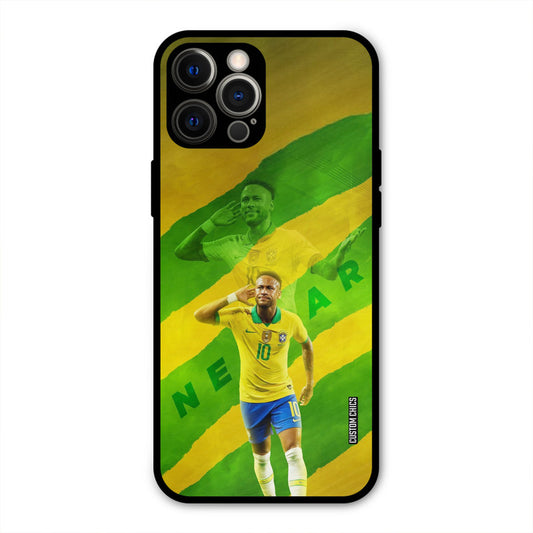 Green Yellow Neymar  iPhone 12 Pro Max Mobile Back Cover - Sports PrintShield Case