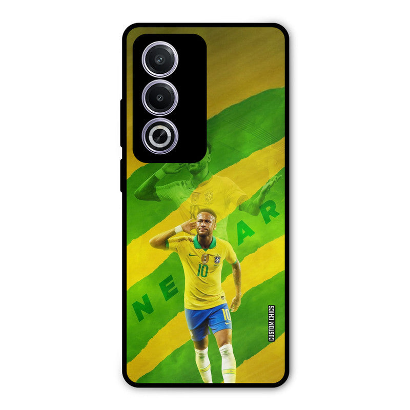 Green Yellow Neymar Oppo K12x Mobile Back Cover - Sports PrintShield Case