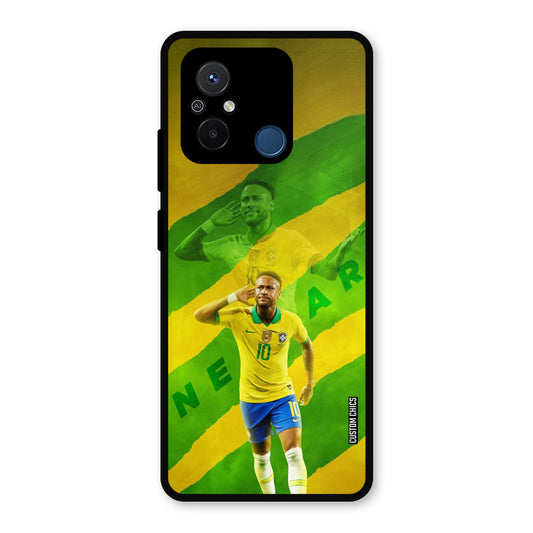 Green Yellow Neymar Redmi 12c Mobile Back Cover - Sports PrintShield Case