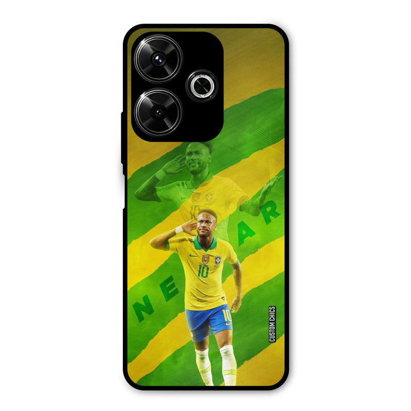 Green Yellow Neymar Redmi 13 5G Mobile Back Cover - Sports PrintShield Case