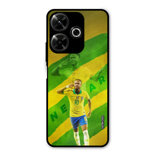 Green Yellow Neymar Redmi 13 5G Mobile Back Cover - Sports PrintShield Case