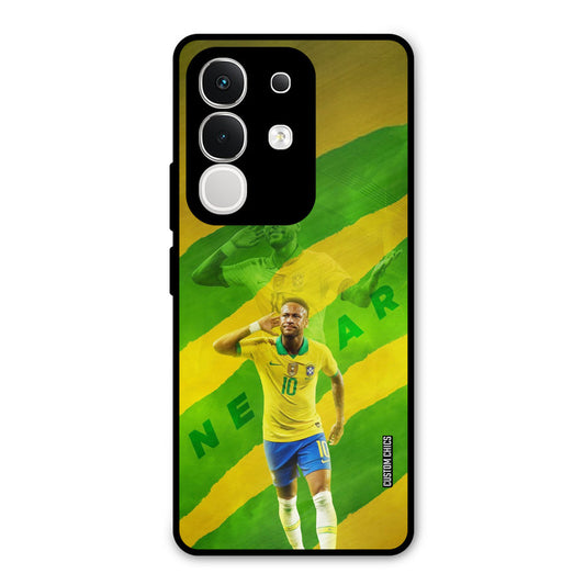 Green Yellow Neymar Vivo T4x Mobile Back Cover - Sports PrintShield Case