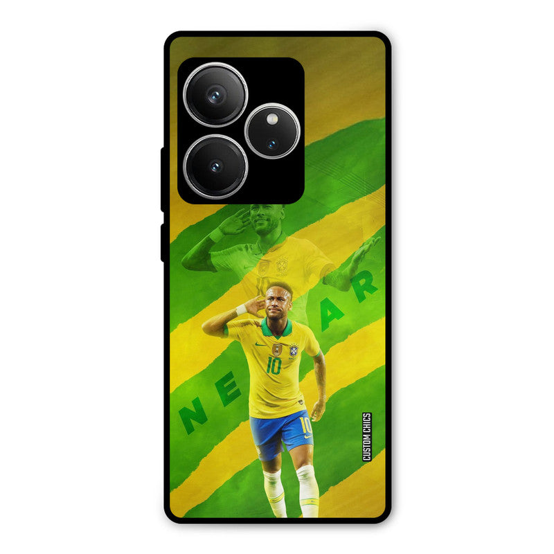 Green Yellow Neymar Realme GT 6 Mobile Back Cover - Sports PrintShield Case
