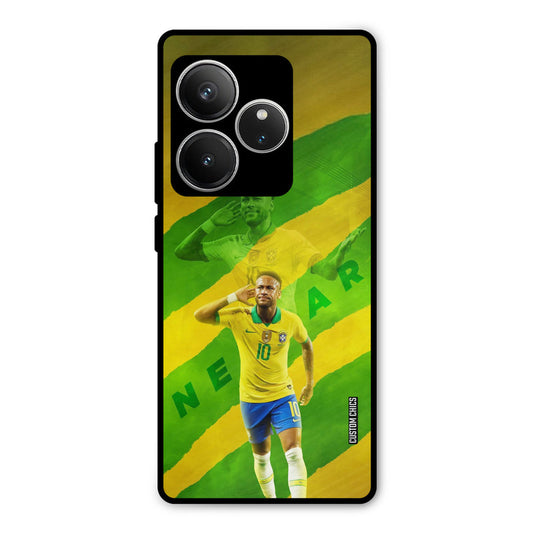 Green Yellow Neymar Realme GT 6 Mobile Back Cover - Sports PrintShield Case