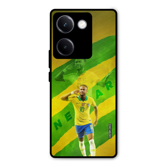 Green Yellow Neymar Vivo Y300 Plus Mobile Back Cover - Sports PrintShield Case