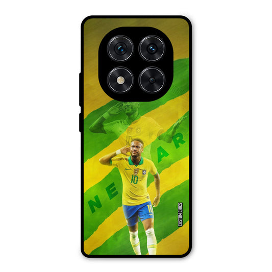 Green Yellow Neymar Redmi Note 14 Pro Mobile Back Cover - Sports PrintShield Case