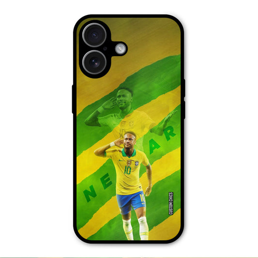Green Yellow Neymar iPhone 17 Mobile Back Cover - Sports PrintShield Case