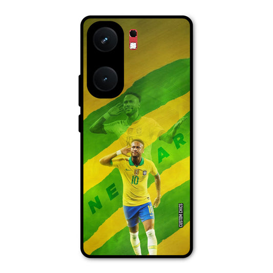 Green Yellow Neymar iQOO Neo 9 Pro Mobile Back Cover - Sports PrintShield Case