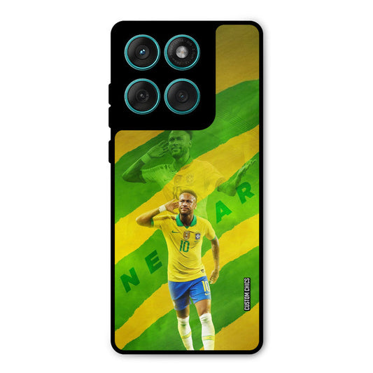 Green Yellow Neymar Motorola Edge 60 Mobile Back Cover - Sports PrintShield Case